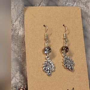 Color shift Bead Peacock Artisan Earrings